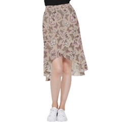 Butterflies Frill Hi Low Chiffon Skirt