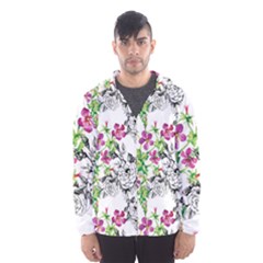 Flowers Men s Hooded Windbreaker by goljakoff