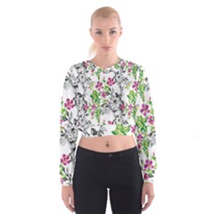 Flowers Cropped Sweatshirt by goljakoff