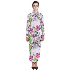 Flowers Turtleneck Maxi Dress by goljakoff