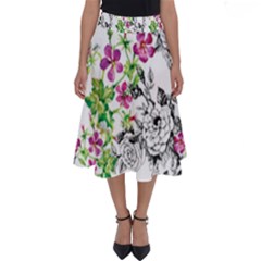 Flowers Perfect Length Midi Skirt by goljakoff