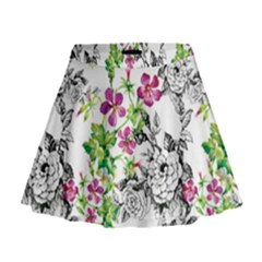 Flowers Mini Flare Skirt by goljakoff