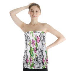 Flowers Strapless Top by goljakoff