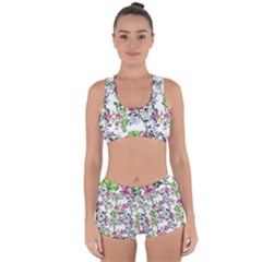 Flowers Racerback Boyleg Bikini Set by goljakoff