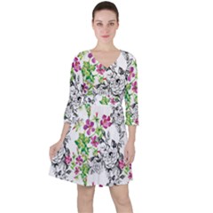 Flowers Ruffle Dress by goljakoff