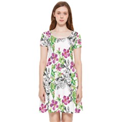 Flowers Inside Out Cap Sleeve Dress