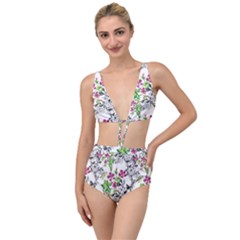 Flowers Tied Up Two Piece Swimsuit by goljakoff