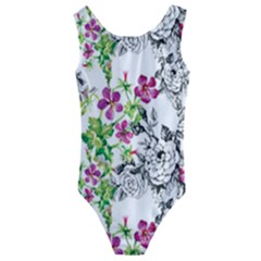 Flowers Kids  Cut-out Back One Piece Swimsuit by goljakoff