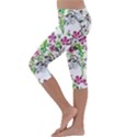 Flowers Kids  Lightweight Velour Capri Leggings  View2