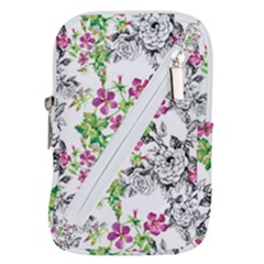 Flowers Belt Pouch Bag (small) by goljakoff