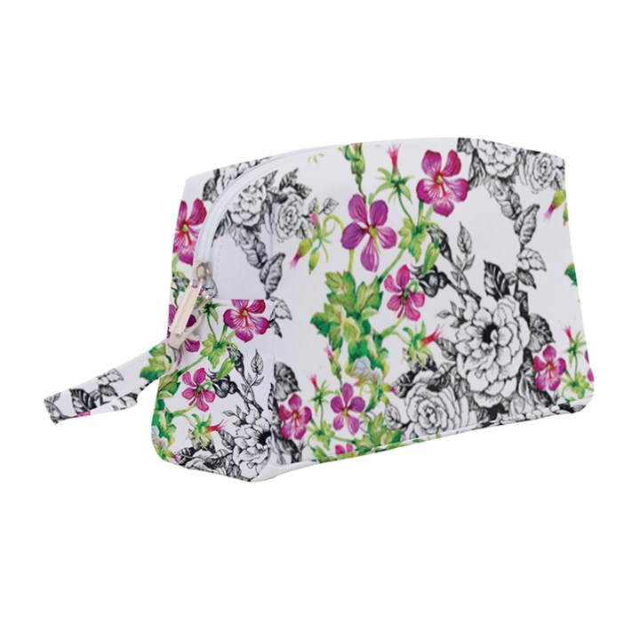 Flowers Wristlet Pouch Bag (Medium)