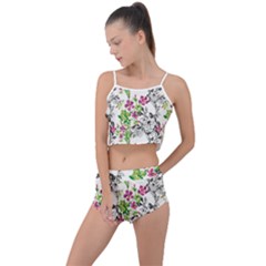 Flowers Summer Cropped Co-ord Set by goljakoff