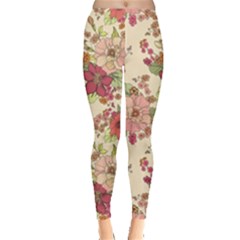 Vintage Garden Flowers Leggings  by goljakoff