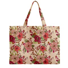 Vintage Garden Flowers Zipper Mini Tote Bag by goljakoff