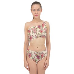 Vintage Garden Flowers Spliced Up Two Piece Swimsuit by goljakoff