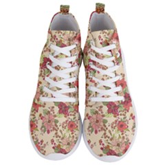 Vintage Garden Flowers Men s Lightweight High Top Sneakers by goljakoff