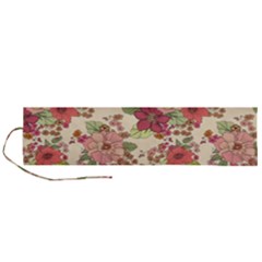 Vintage Garden Flowers Roll Up Canvas Pencil Holder (l) by goljakoff