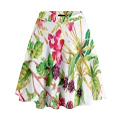 Spring Flowers High Waist Skirt by goljakoff