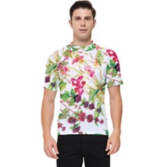 Spring Flowers Men s Short Sleeve Rash Guard