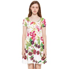 Spring Flowers Inside Out Cap Sleeve Dress