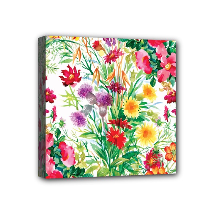 Summer flowers Mini Canvas 4  x 4  (Stretched)