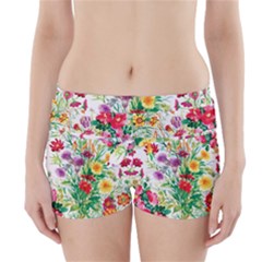 Summer Flowers Boyleg Bikini Wrap Bottoms by goljakoff