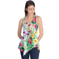 Summer Flowers Sleeveless Tunic by goljakoff