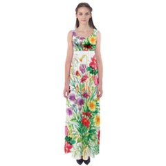 Summer Flowers Empire Waist Maxi Dress by goljakoff