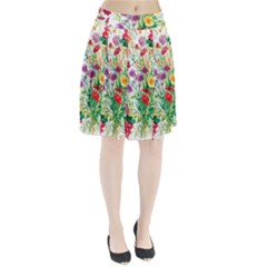 Summer Flowers Pleated Skirt by goljakoff