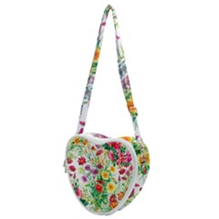 Summer Flowers Heart Shoulder Bag