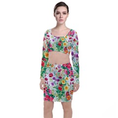 Summer Flowers Top And Skirt Sets by goljakoff