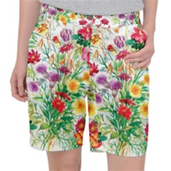 Summer Flowers Pocket Shorts by goljakoff