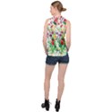 Summer flowers High Neck Satin Top View2