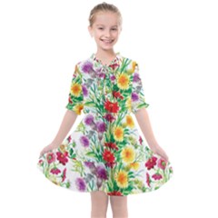 Summer Flowers Kids  All Frills Chiffon Dress by goljakoff