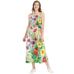 Summer Flowers Boho Sleeveless Summer Dress