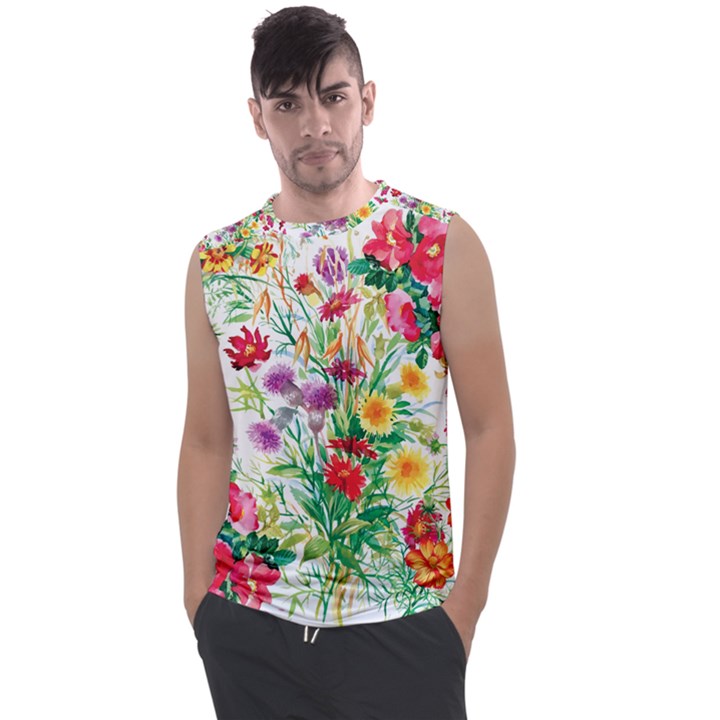 Summer flowers Men s Regular Tank Top