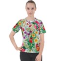 Summer flowers Women s Sport Raglan Tee View1