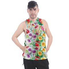 Summer Flowers Men s Sleeveless Hoodie by goljakoff