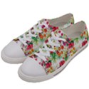 Summer flowers pattern Women s Low Top Canvas Sneakers View2