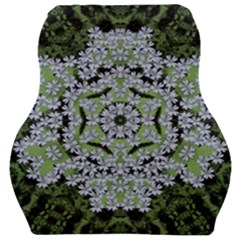 Calm In The Flower Forest Of Tranquility Ornate Mandala Car Seat Velour Cushion  by pepitasart