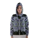 Calm In The Flower Forest Of Tranquility Ornate Mandala Women s Hooded Windbreaker View1