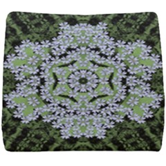 Calm In The Flower Forest Of Tranquility Ornate Mandala Seat Cushion by pepitasart