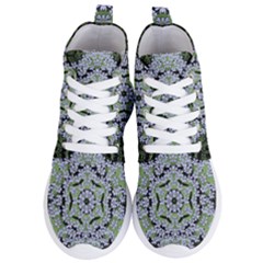 Calm In The Flower Forest Of Tranquility Ornate Mandala Women s Lightweight High Top Sneakers by pepitasart