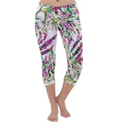 Flowers Capri Yoga Leggings by goljakoff