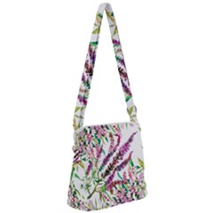 Flowers Zipper Messenger Bag by goljakoff