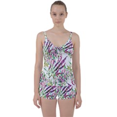 Flowers Tie Front Two Piece Tankini by goljakoff