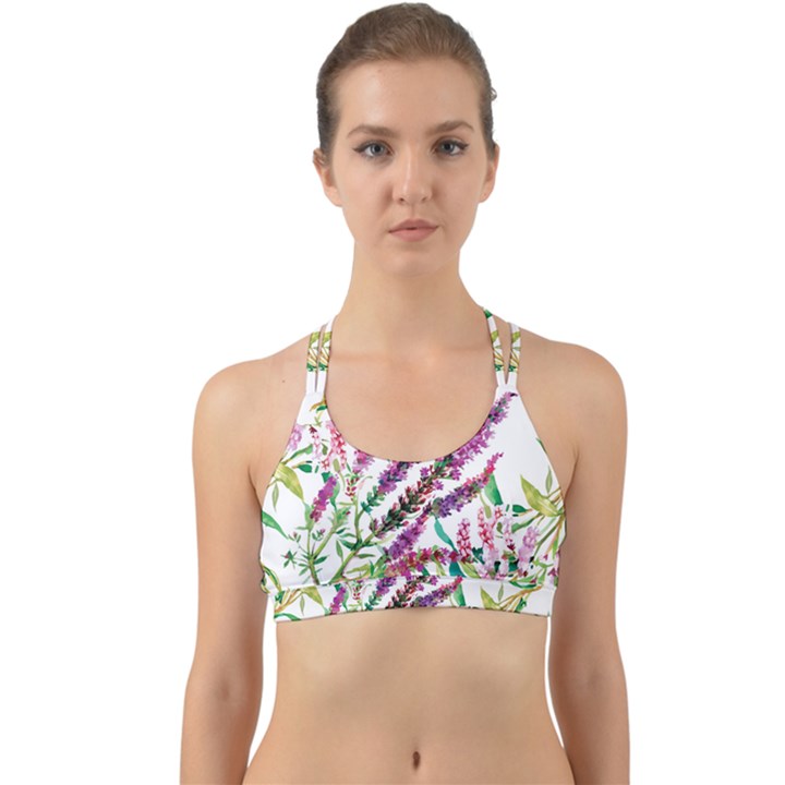 Flowers Back Web Sports Bra