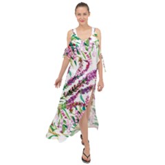 Flowers Maxi Chiffon Cover Up Dress by goljakoff