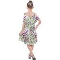 Flowers Kids  Cut Out Shoulders Chiffon Dress View2