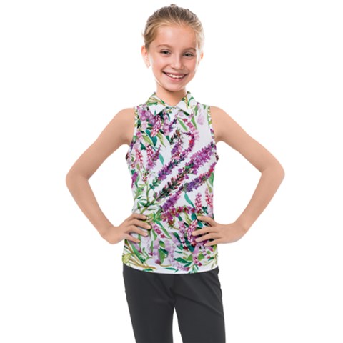 Flowers Kids  Sleeveless Polo Tee by goljakoff